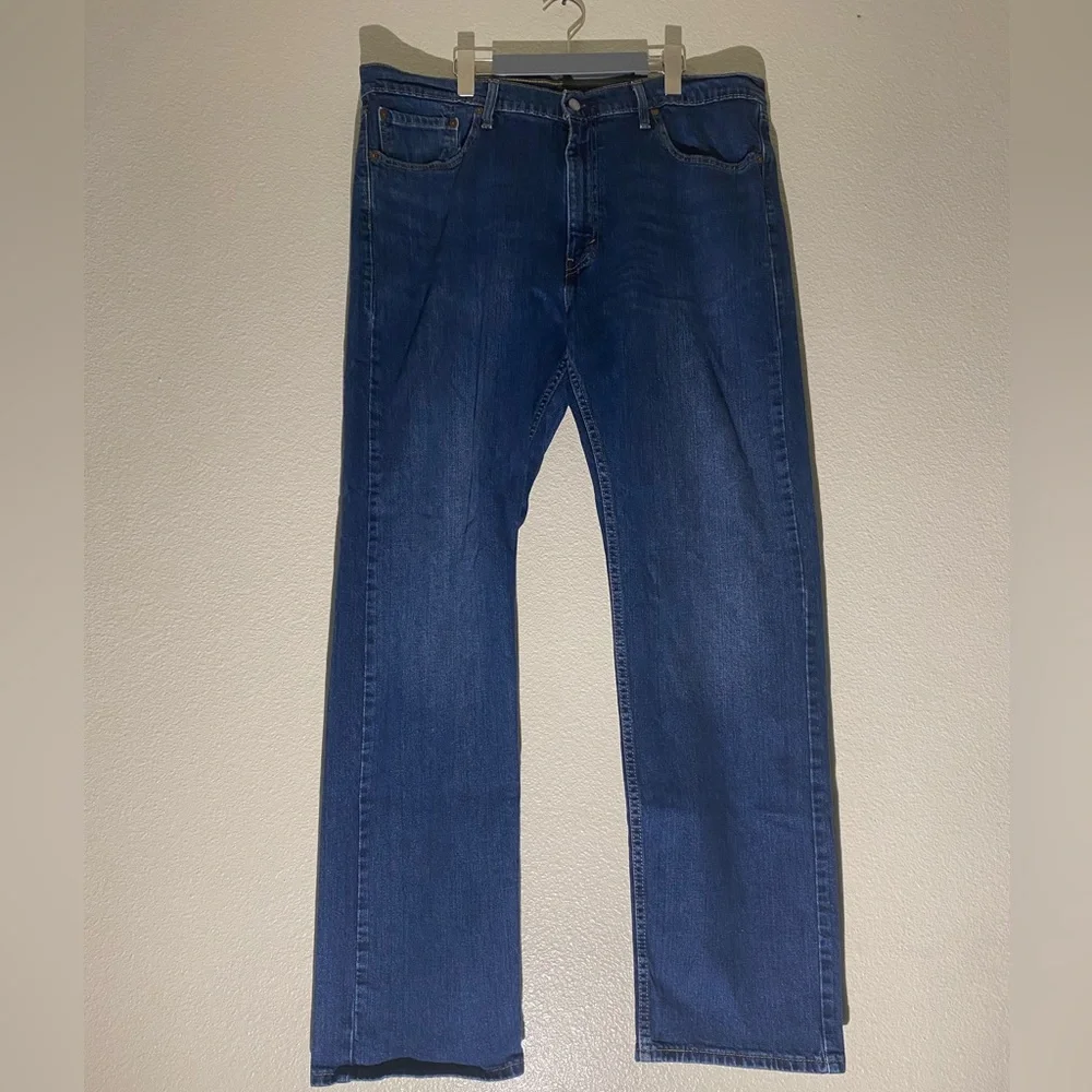 Levi's Men's Strauss & CO  505 Stretch Leg Jeans in Dark Blue Size W 40 L 34